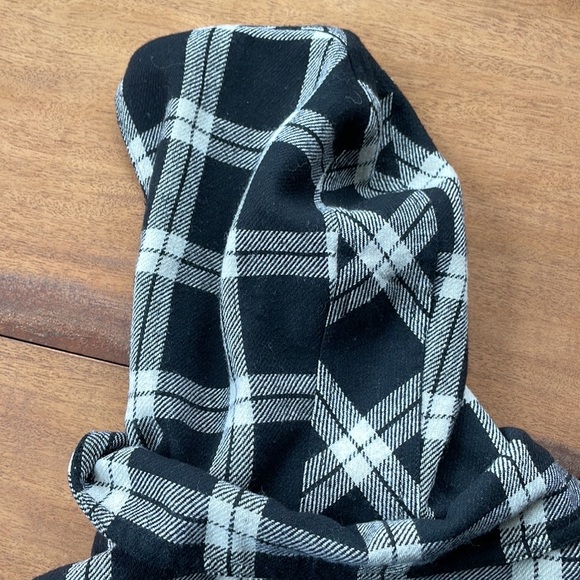 Billabong Vintage Black&White Plaid Wool Blend Checkered Jacket with Hood Size S - Picture 6 of 6